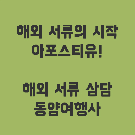 아포스티유 인증까지 원스톱으로 진행 대행