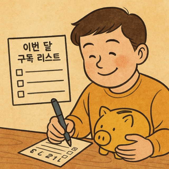 ‘이번 달 구독 리스트’를 작성하며 어떤 서비스만 유지할지 고민하는 1인가구