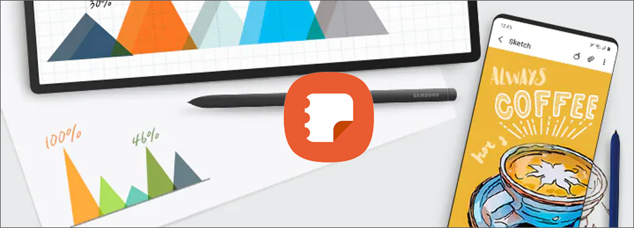 삼성 노트 앱에서 필기 및 스케치 활용