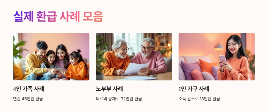 실제 환급 사례 모음