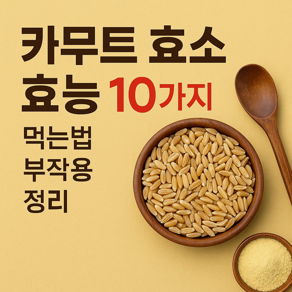 카무트 효소 효능 10가지와 먹는법, 부작용을 설명한 대표 이미지