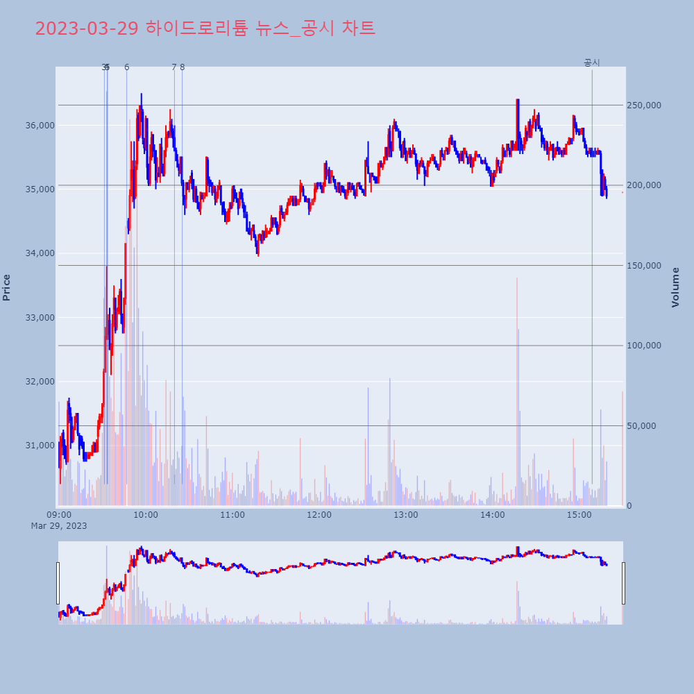하이드로리튬_뉴스공시차트