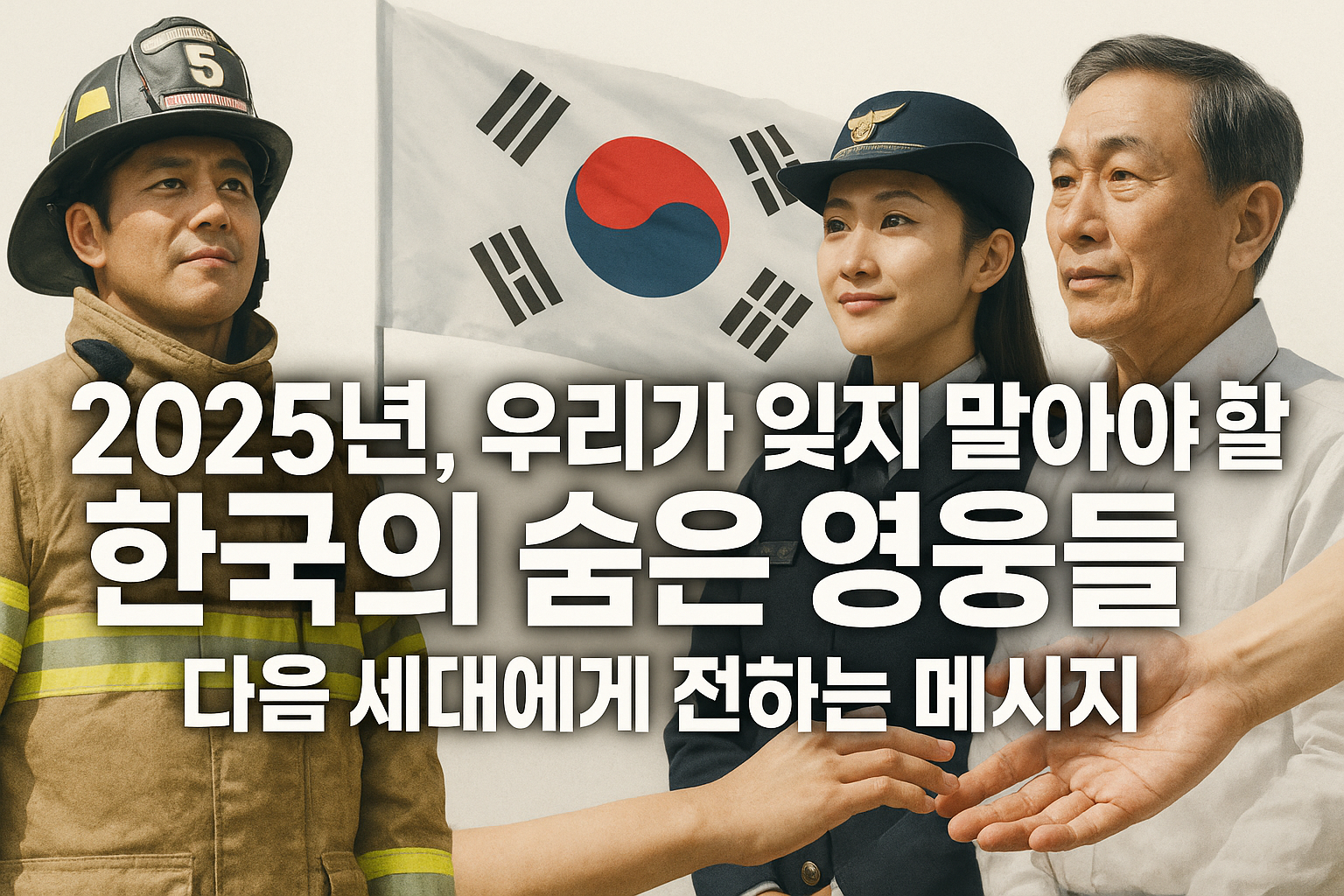 2025년, 우리가 잊지 말아야 할 한국의 숨은 영웅들: 다음 세대에게 전하는 메시지