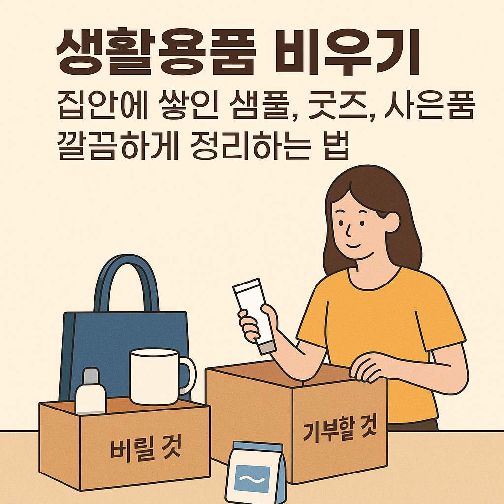 생활용품 비우기｜집에 쌓인 샘플, 굿즈, 사은품 정리법