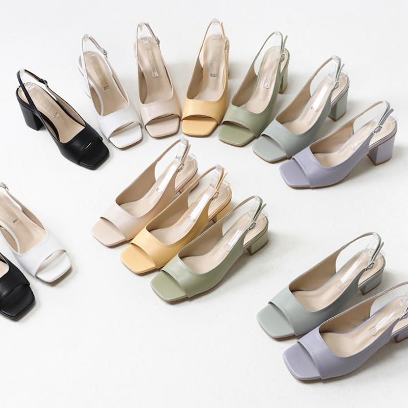 소보제화 여성 오픈토 슈즈 토오픈 힐 구두 4cm 7cm