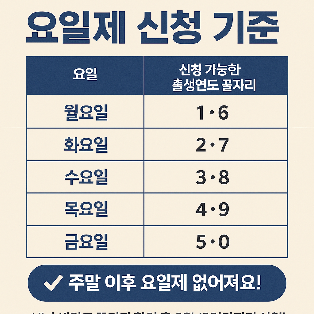 민생회복 소비쿠폰 요일제