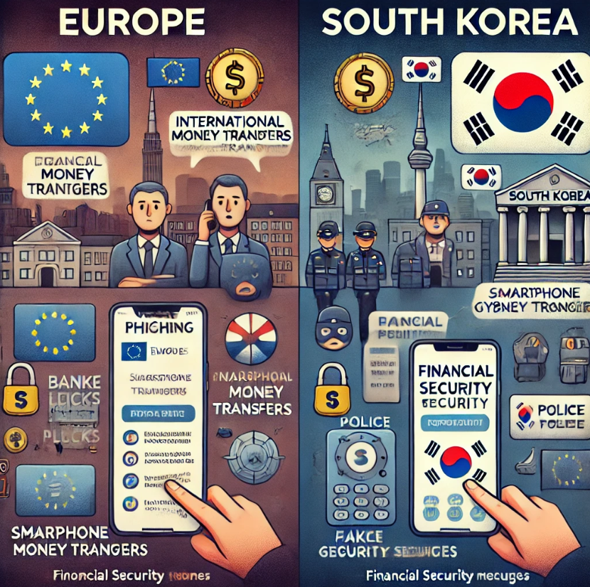 유럽과 한국 보이스피싱 비교 관련