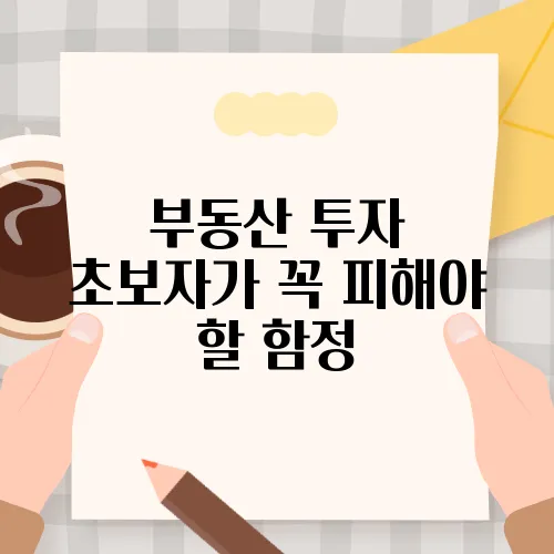 부동산 투자 초보자가 꼭 피해야 할 함정