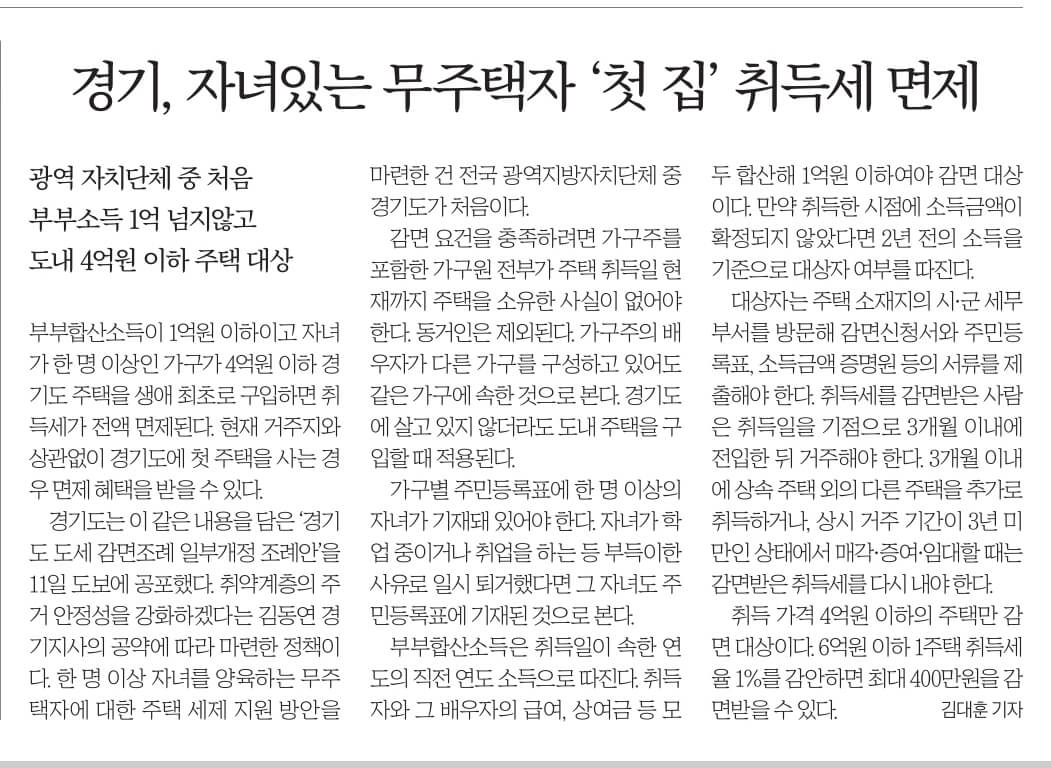 10월 11일 경제뉴스 부동산뉴스 신문스크랩