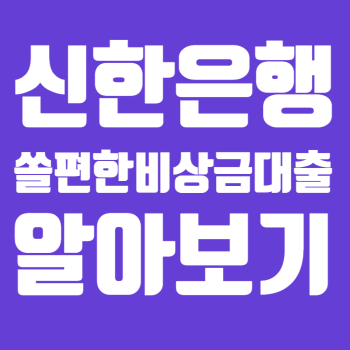 신한은행쏠편한비상금대출