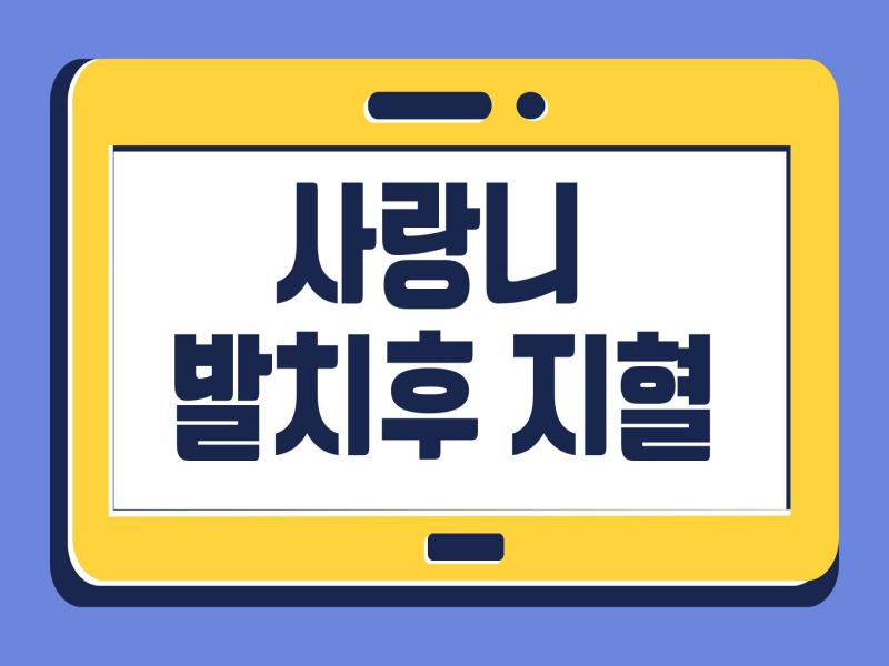 사랑니 발치 후 지혈