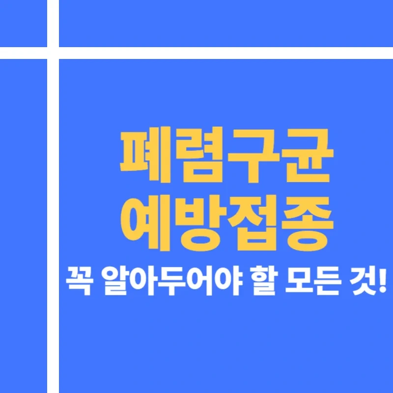 폐렴구균 예방접종