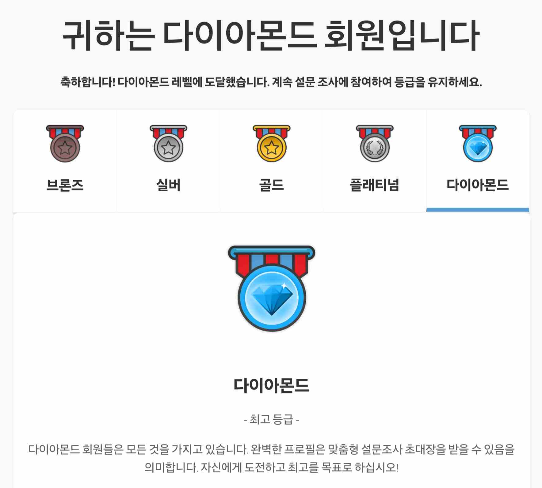 오피니언 월드 회원 등급 설명