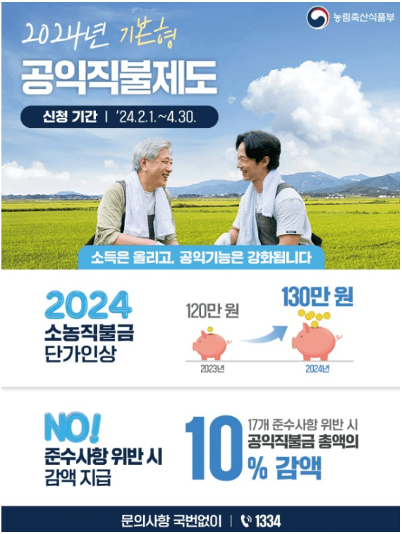 직불금 신청자격