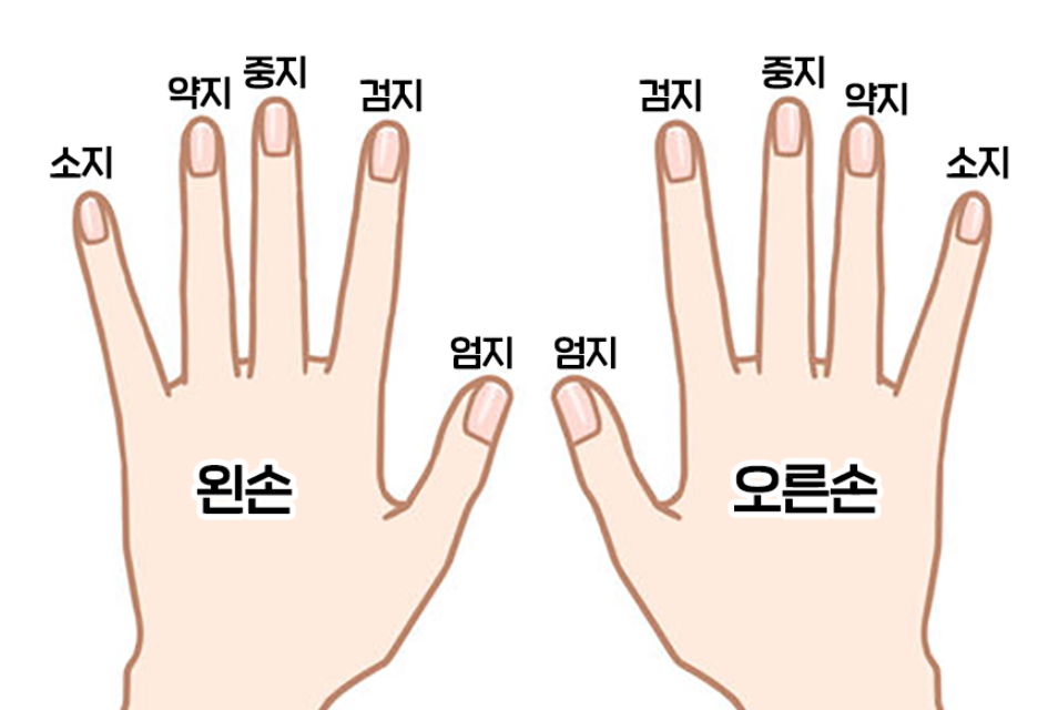 손가락 위치의 의미