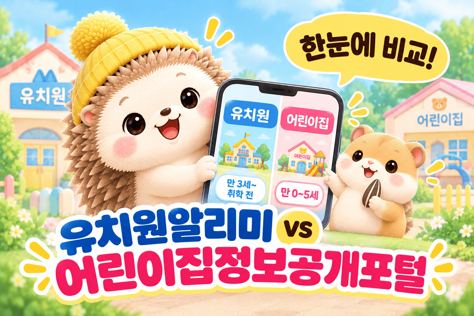 유치원알리미와 어린이집정보공개포털 비교