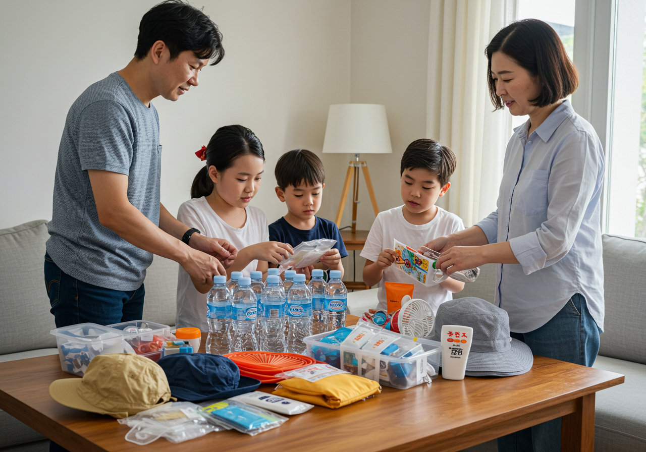 가정용 &amp; 휴대용 폭염키트 준비하기