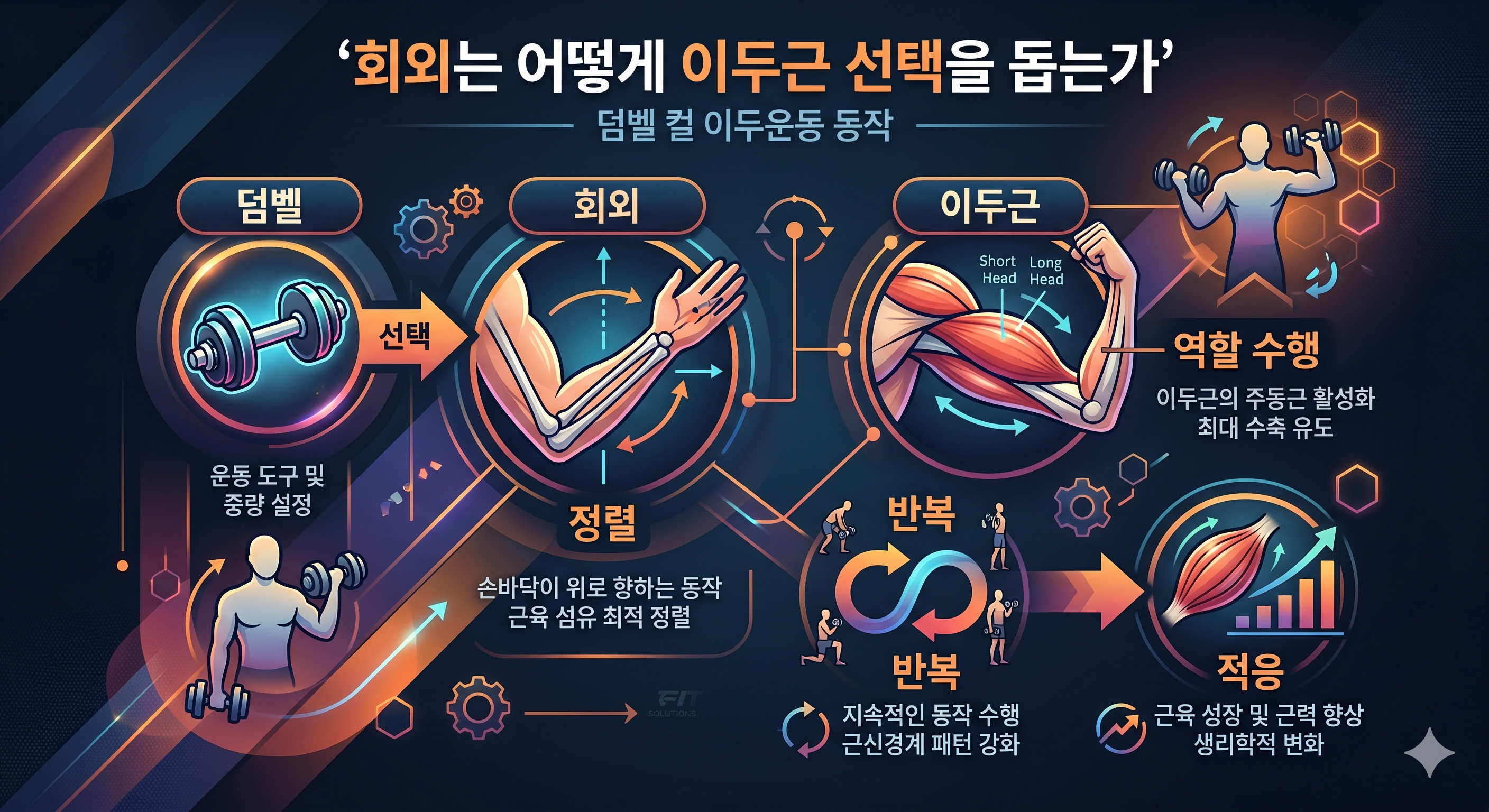 회외는 어떻게 이두근 선택을 돕는가