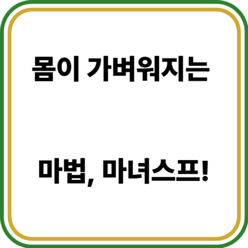 마녀스프 레시피와 마녀스프 효능