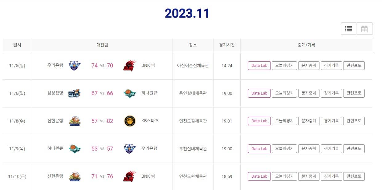 대진표