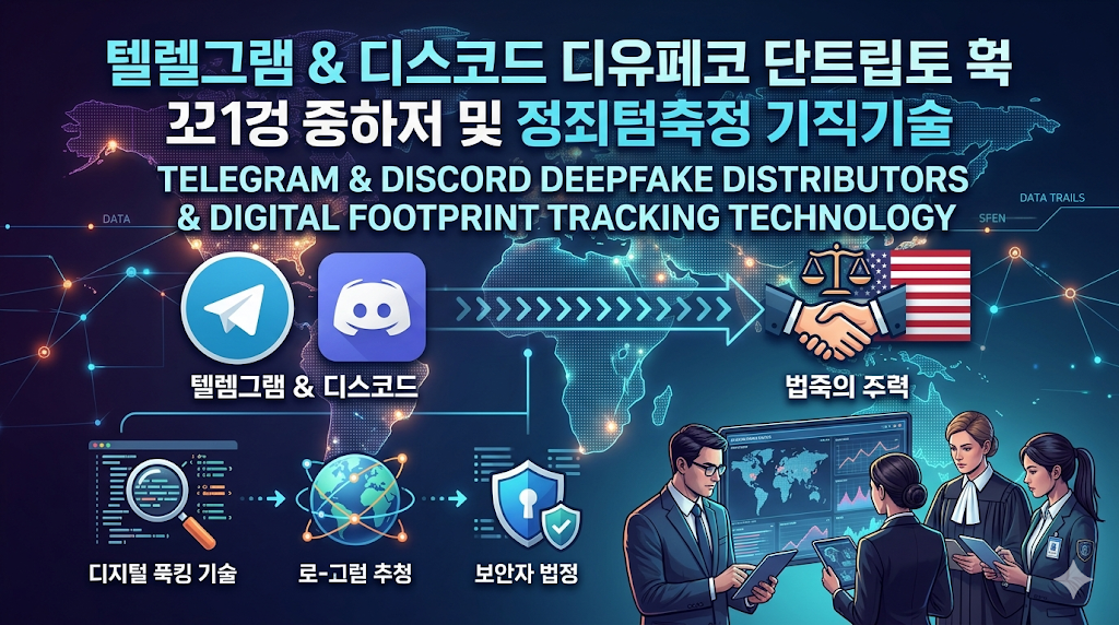텔레그램·디스코드 딥페이크 유포자 검거 원리: 미국 로펌 공조와 디지털 발자국 추적 기술 분석