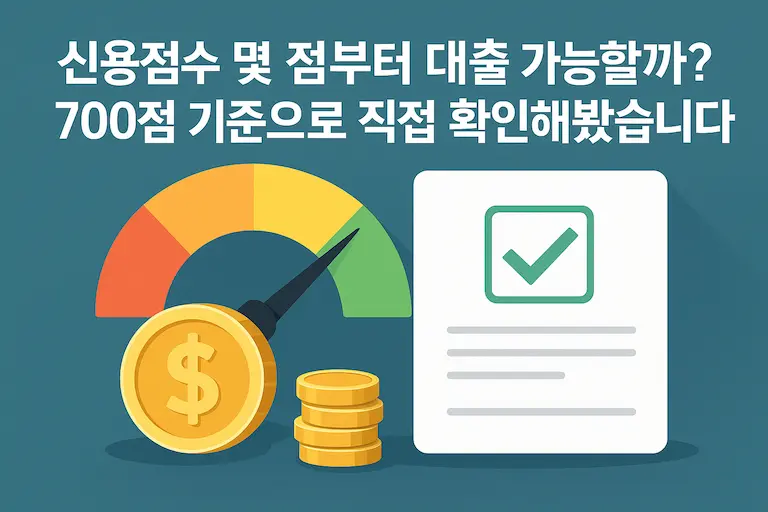 신용점수 700점이면 대출이 될까? 직접 신청해본 후기와 승인 기준을 정리해봤어요!