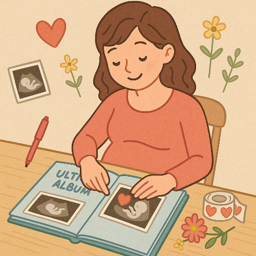 임신초기 초음파앨범 꾸미는방법