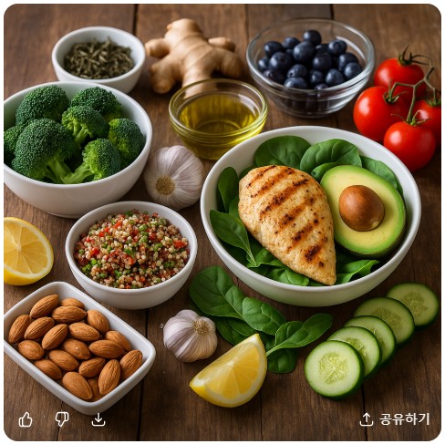 염증 잡는 건강한 식습관 이미지