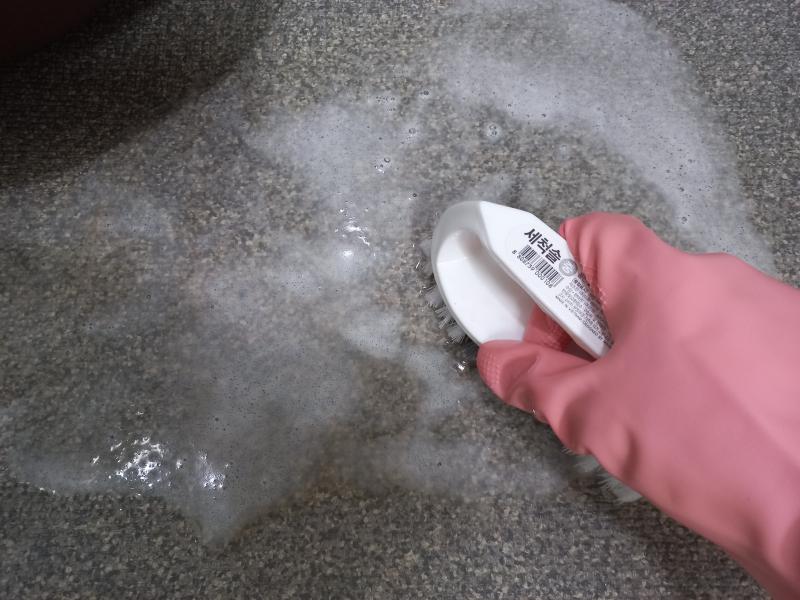 한샘 휴플로어 세척솔로 물곰팡이 제거