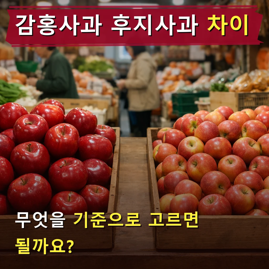 감홍사과 후지사과 차이