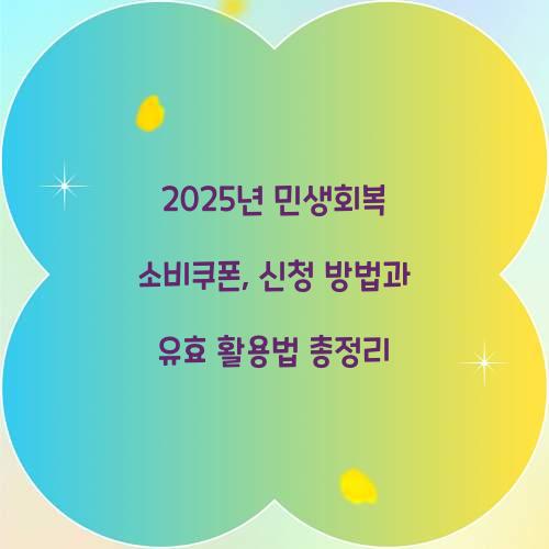 2025년 민생회복 소비쿠폰