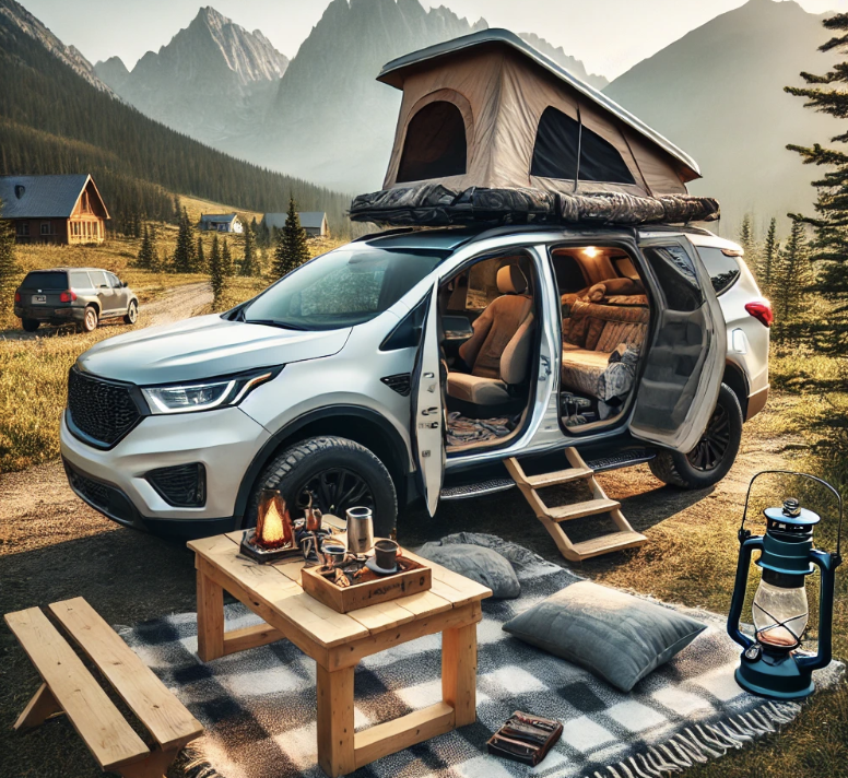 차박을 위한 자동차 사진