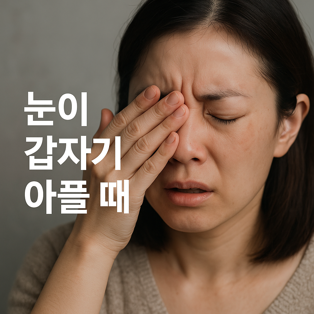 눈이 갑자기 따갑고 뿌옇다면 생활 속 관리와 치료법