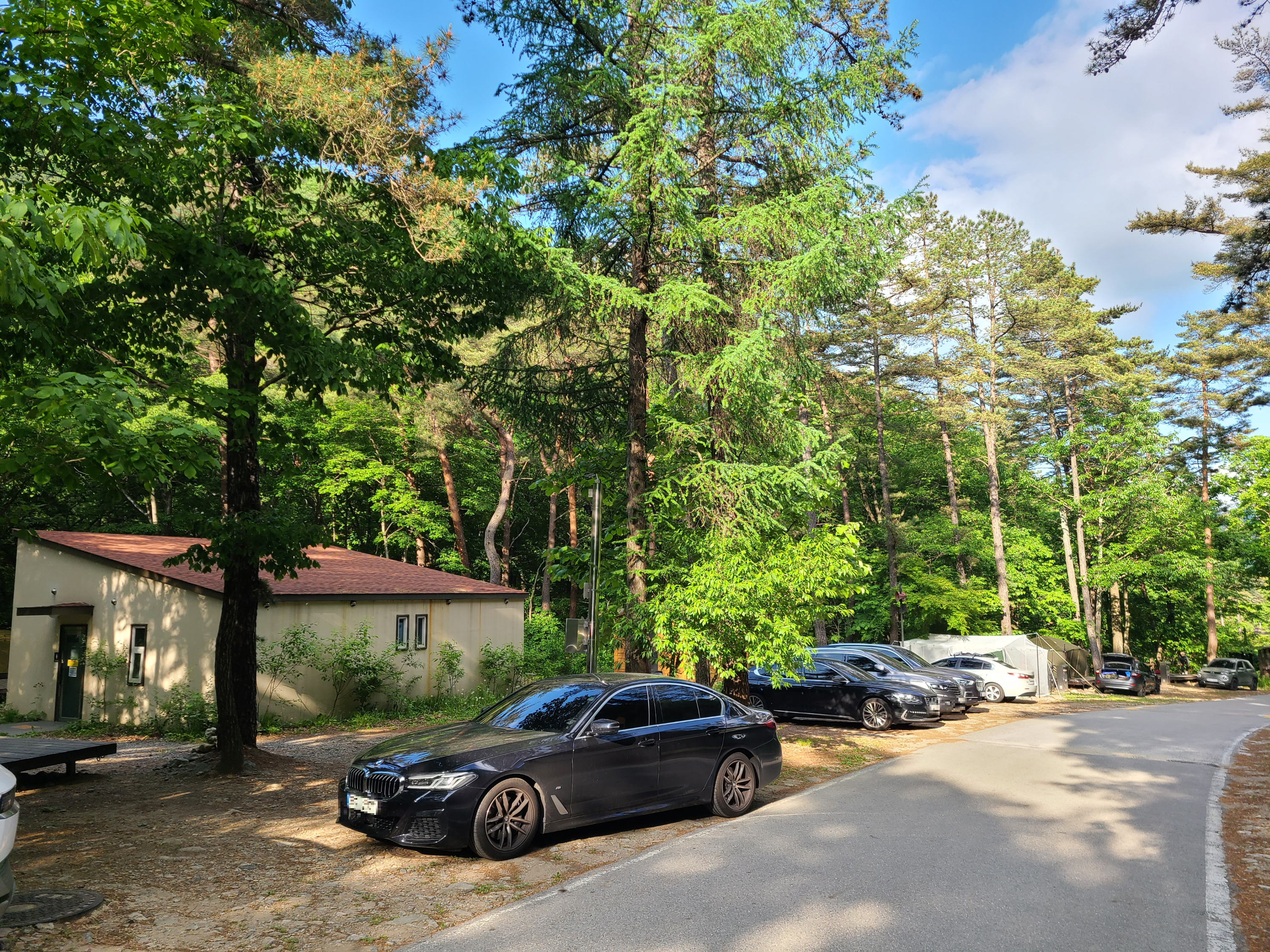 산음자연휴양림 제1야영장 주차장