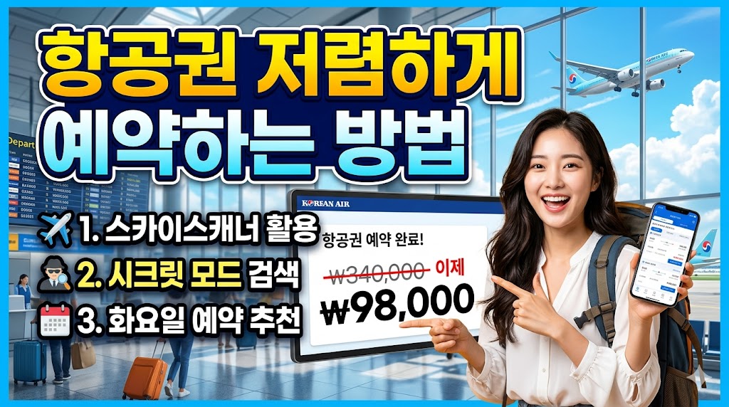 남들보다 반값에 간다! 항공권 저렴하게 예약하는 방법 &amp; 비행기표 싸게 사는 법 총정리