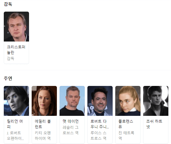 감독과 주요등장인물들-오펜하이머 출저