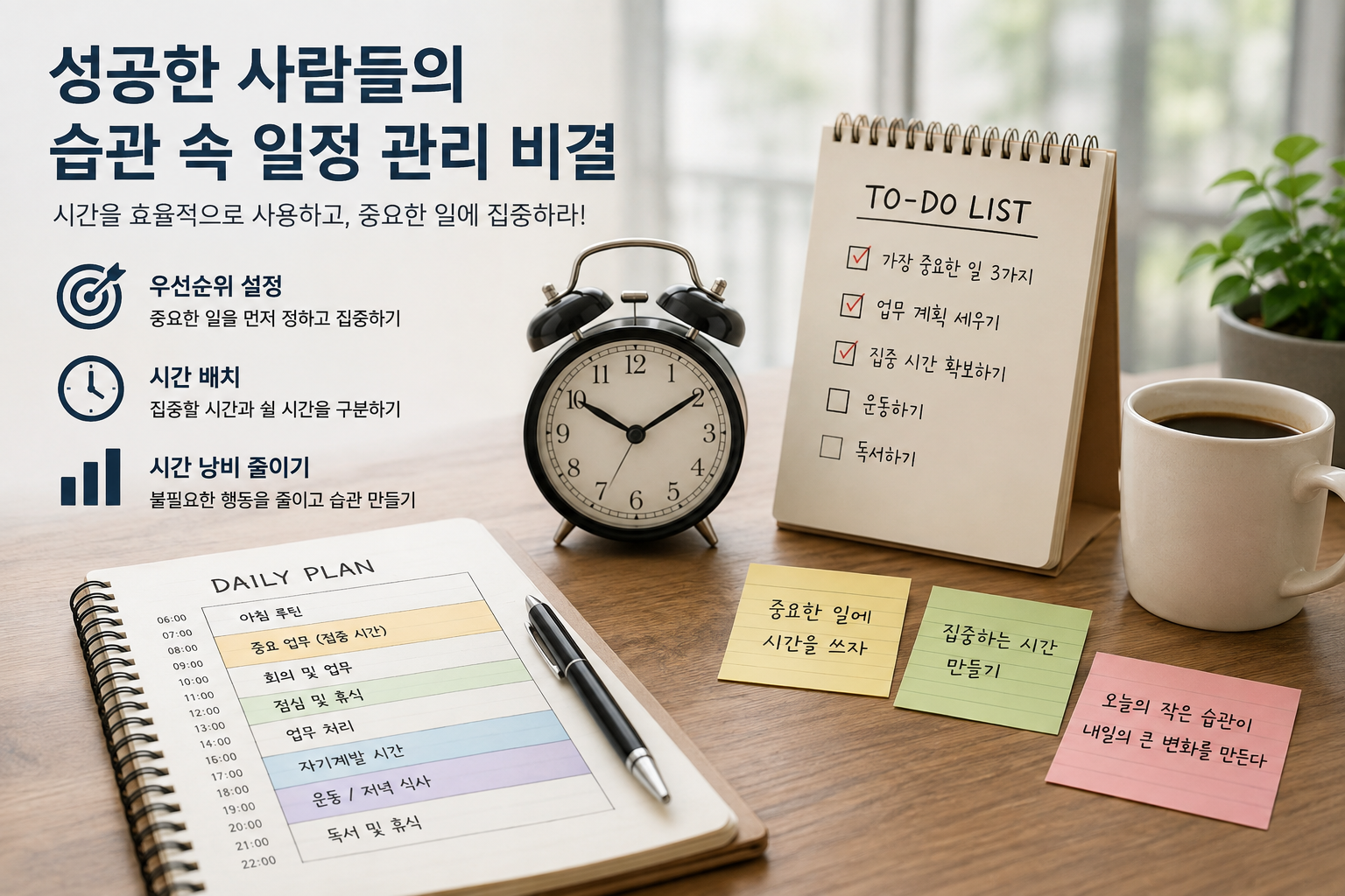 성공한 사람들의 습관 속 일정 관리 비결