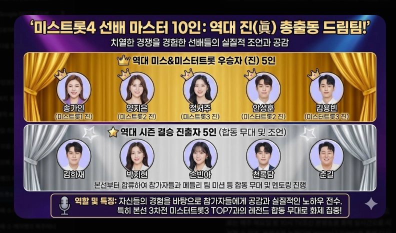 미스트롯4 결승진출자 명단 [본선 4차 16인] TOP5 유력 후보 분석 및 투표 방법