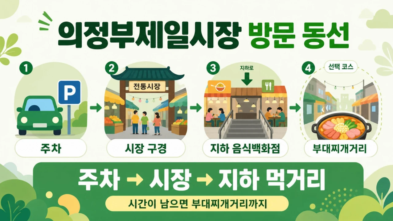 의정부제일시장 주차 후 시장과 지하 음식백화점을 둘러보는 추천 방문 동선