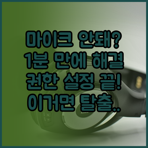 PC 이어폰 마이크 안됨 현상 해결법..