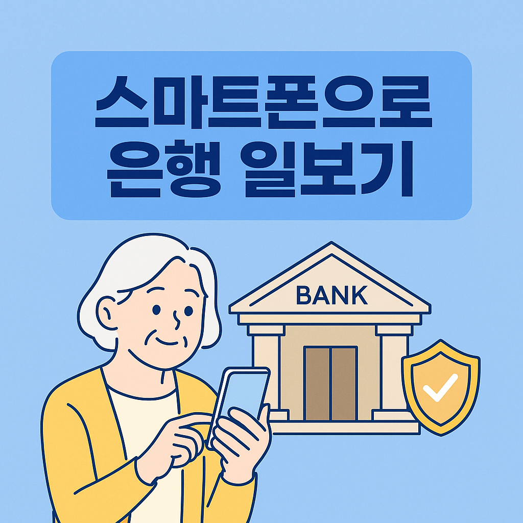 스마트폰으로 은행 일보기