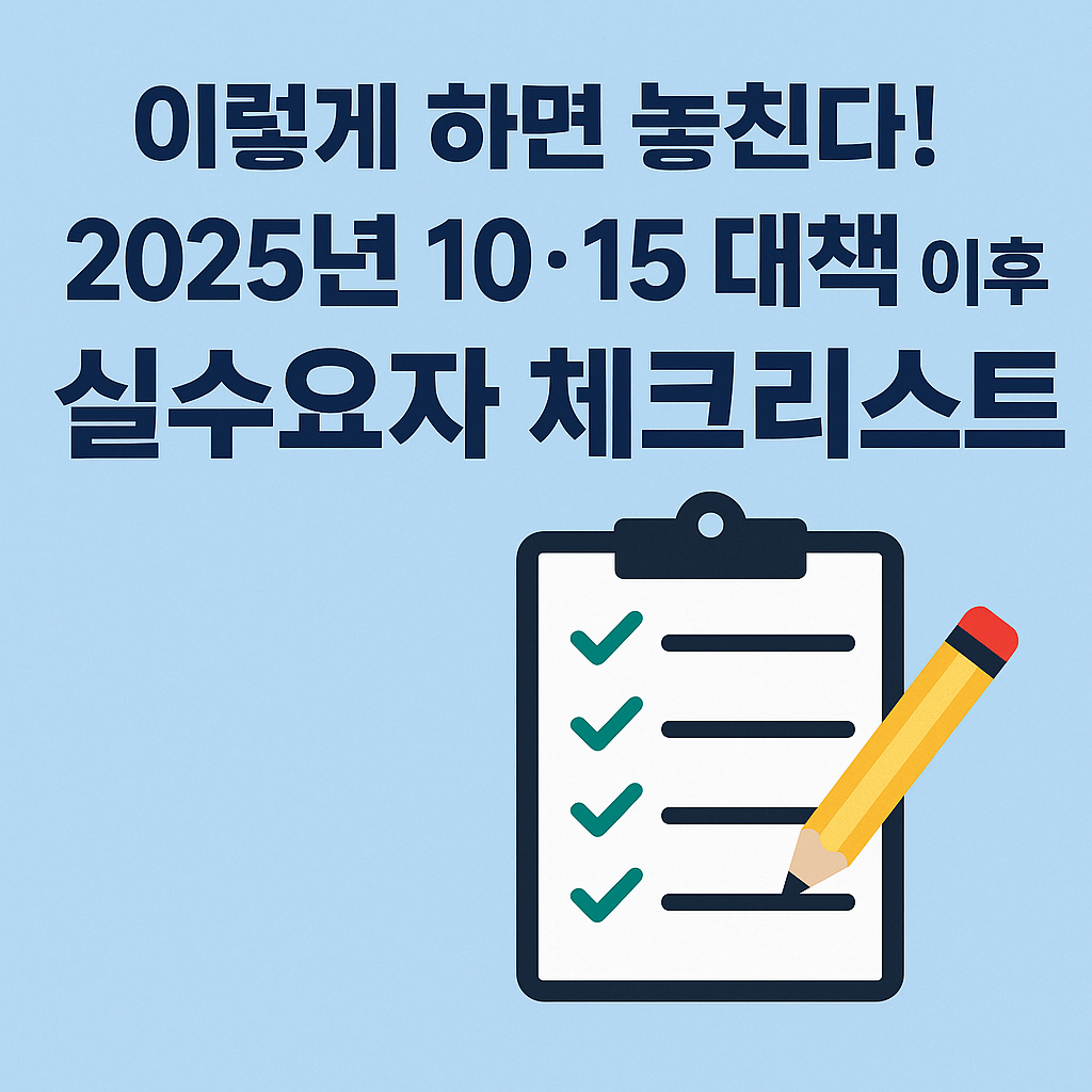 2025년 10&middot;15 대책