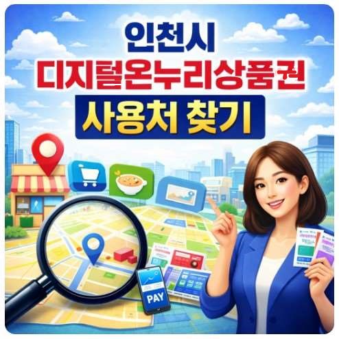 인천시 디지털온누리상품권 사용처 확인법｜시장&middot;동네&middot;온라인까지