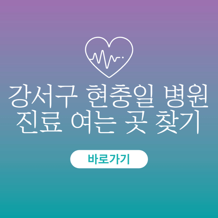 강서구-현충일-병원-진료-여는-곳-찾기