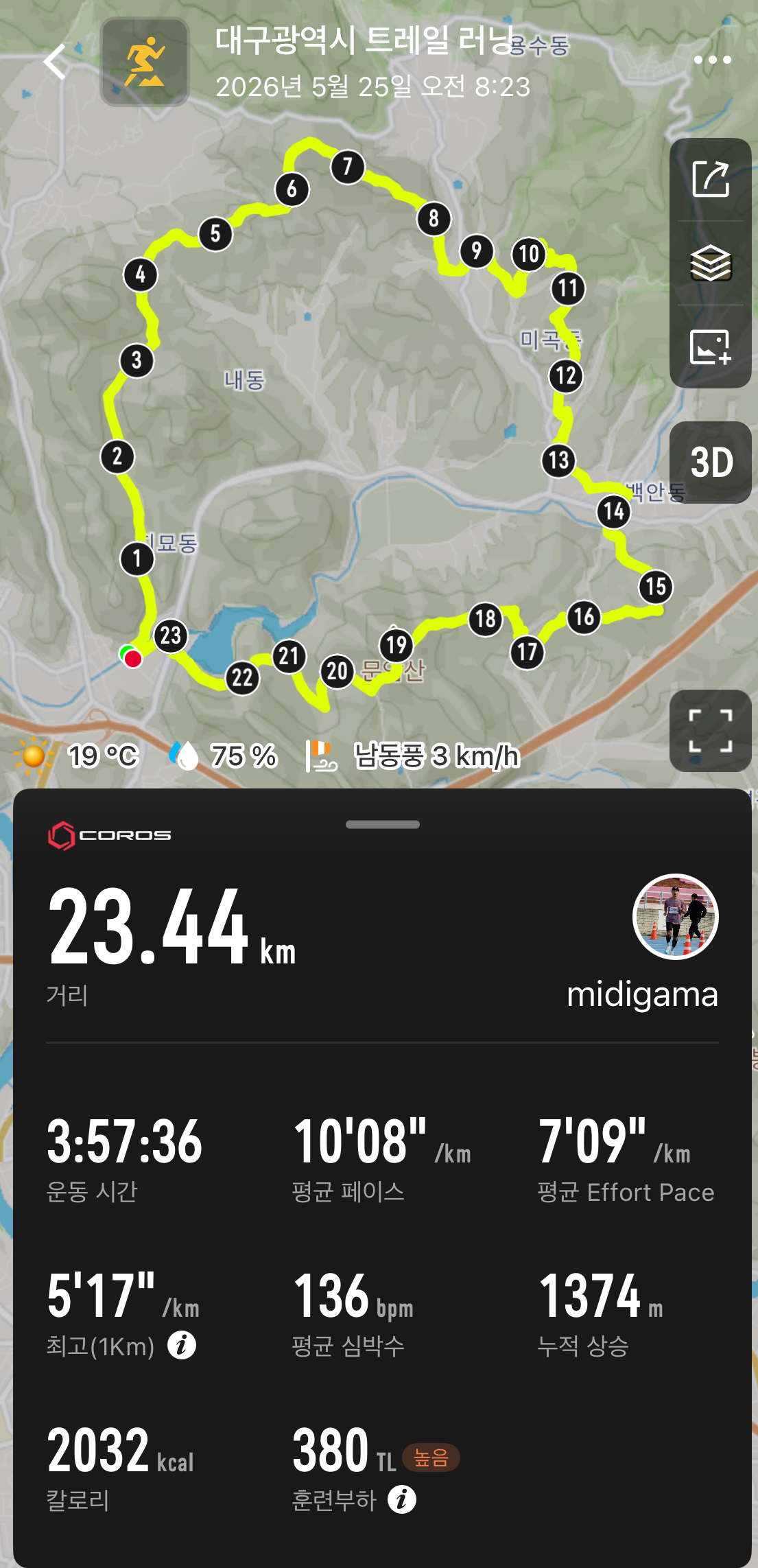 팔공왕건길22k 기록