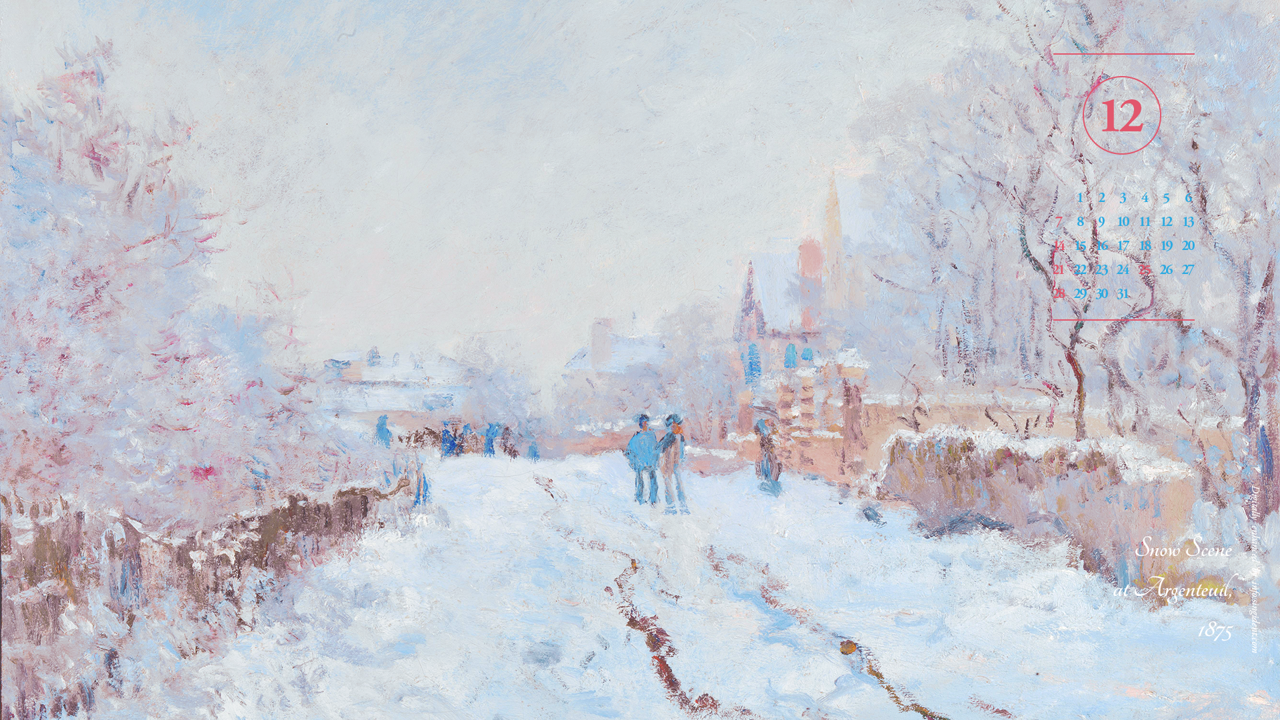 03 아르장퇴유의 설경 A - 2025년12월 노트북배경화면