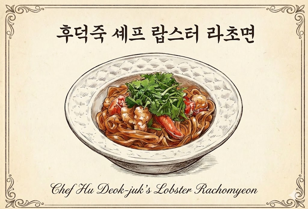 랍스터 라초면: 거장 후덕죽이 설계한 매혹적인 매운맛과 수분의 황금비율