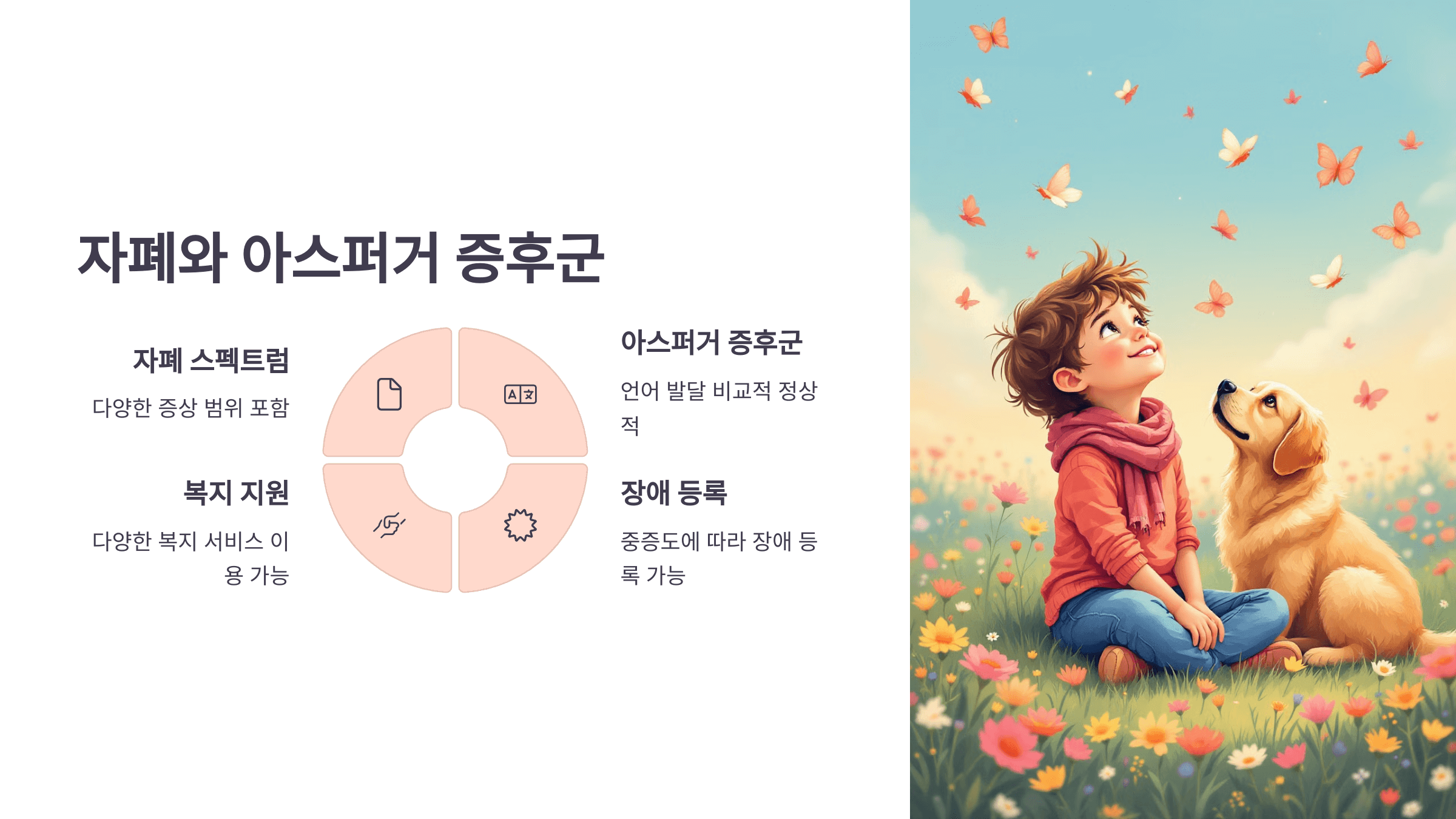 자폐 스펙트럼과 관련된 사진입니다.