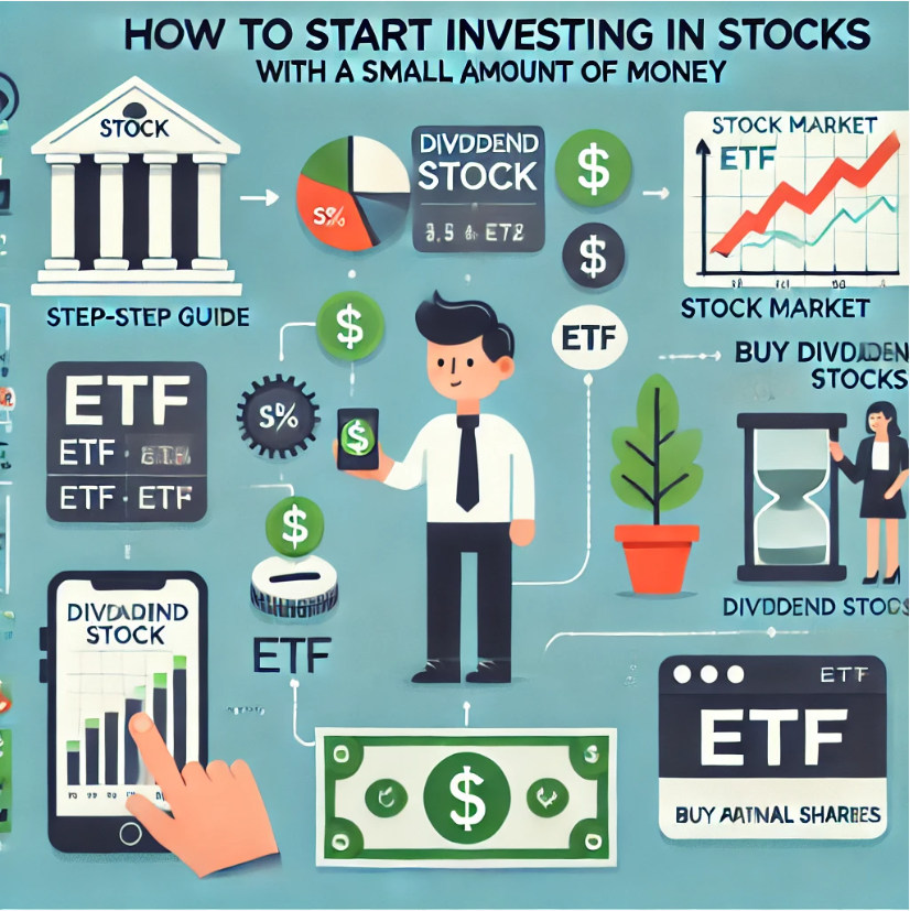 소액으로 주식 투자하는 방법을 쉽게 설명하는 이미지