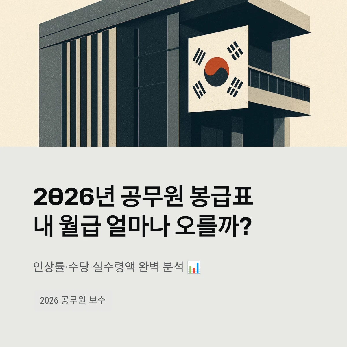 2026년 공무원 봉급표내 월급 얼마나 오를까?
